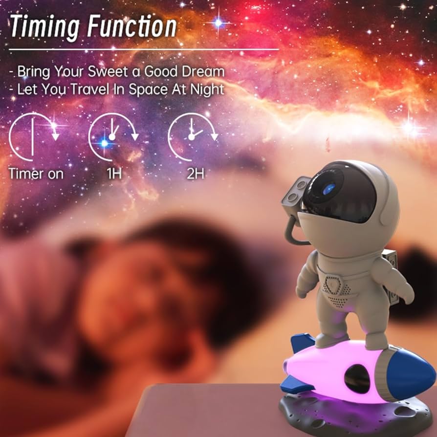 GALAXY APOLLO 展示品 Astronaut Star Projection Light,LED Kids Night Light,Galaxy